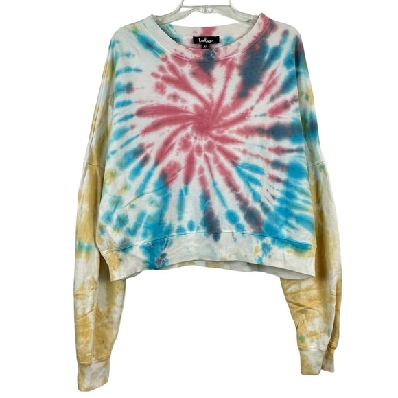 Lulus Tops - Lulus XL Crop Rainbow Tie Dye Sunburst Sweatshirt 🔥